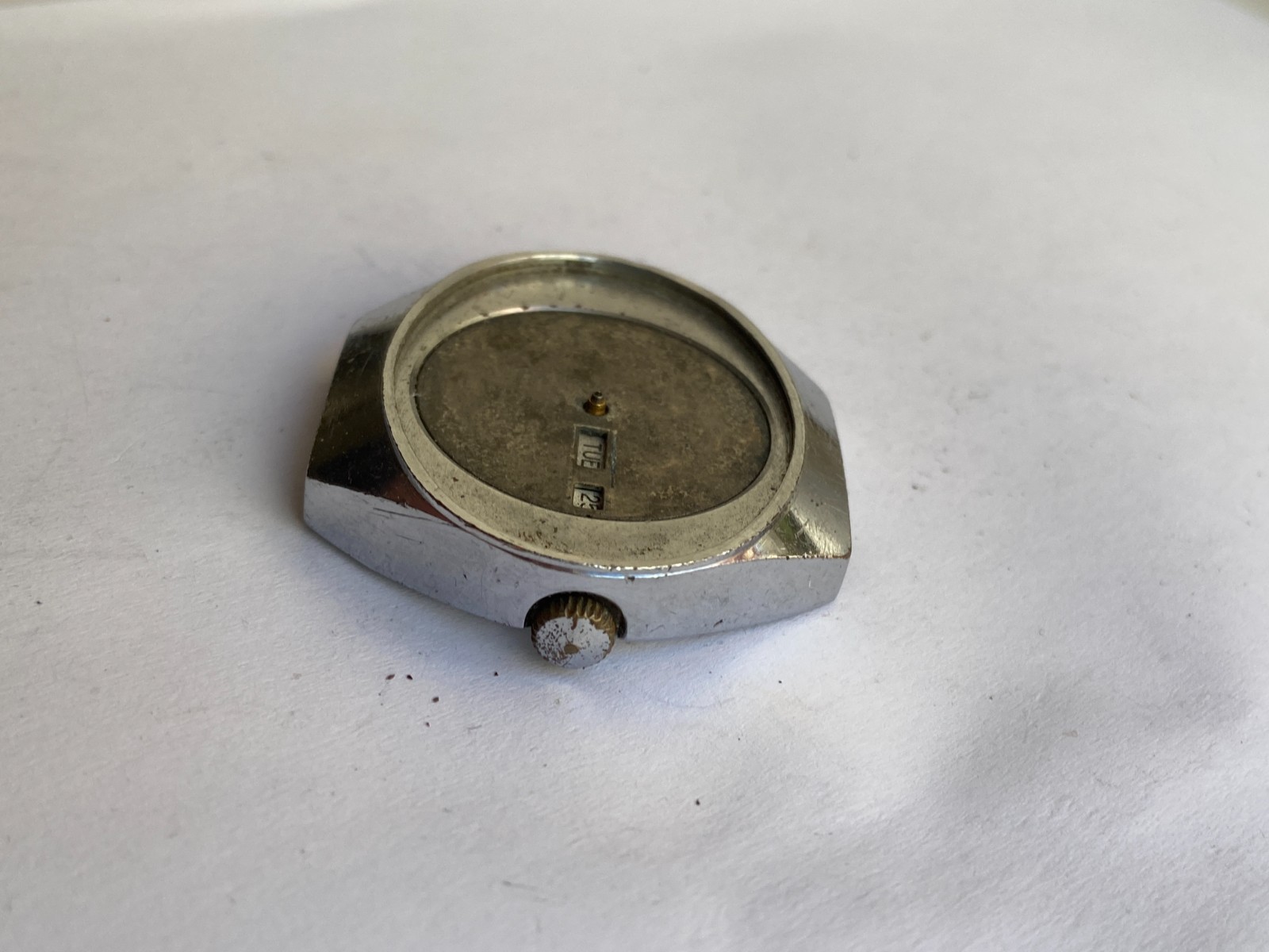 VINTAGE MEN WRIST WATCH PARTS NOT WORKING ПОЛЕТ POLJOT STADION 2628H 17 JEWELS