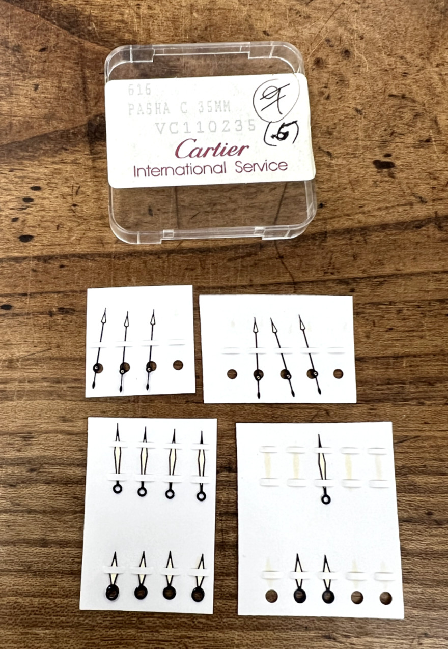 Genuine New Cartier Pasha C 35mm Blue Three Hand Set Part# VC110235