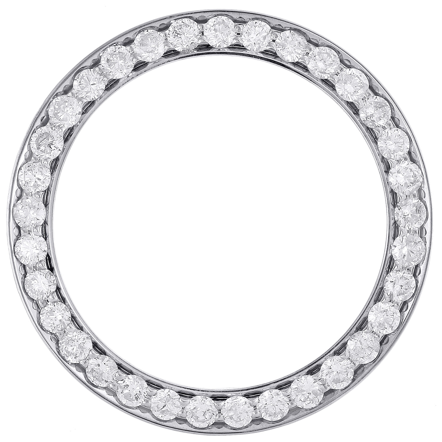 Genuine Round Diamond 12 Point Bead Set Bezel To-Fit 36mm Rolex DateJust 3.76 CT