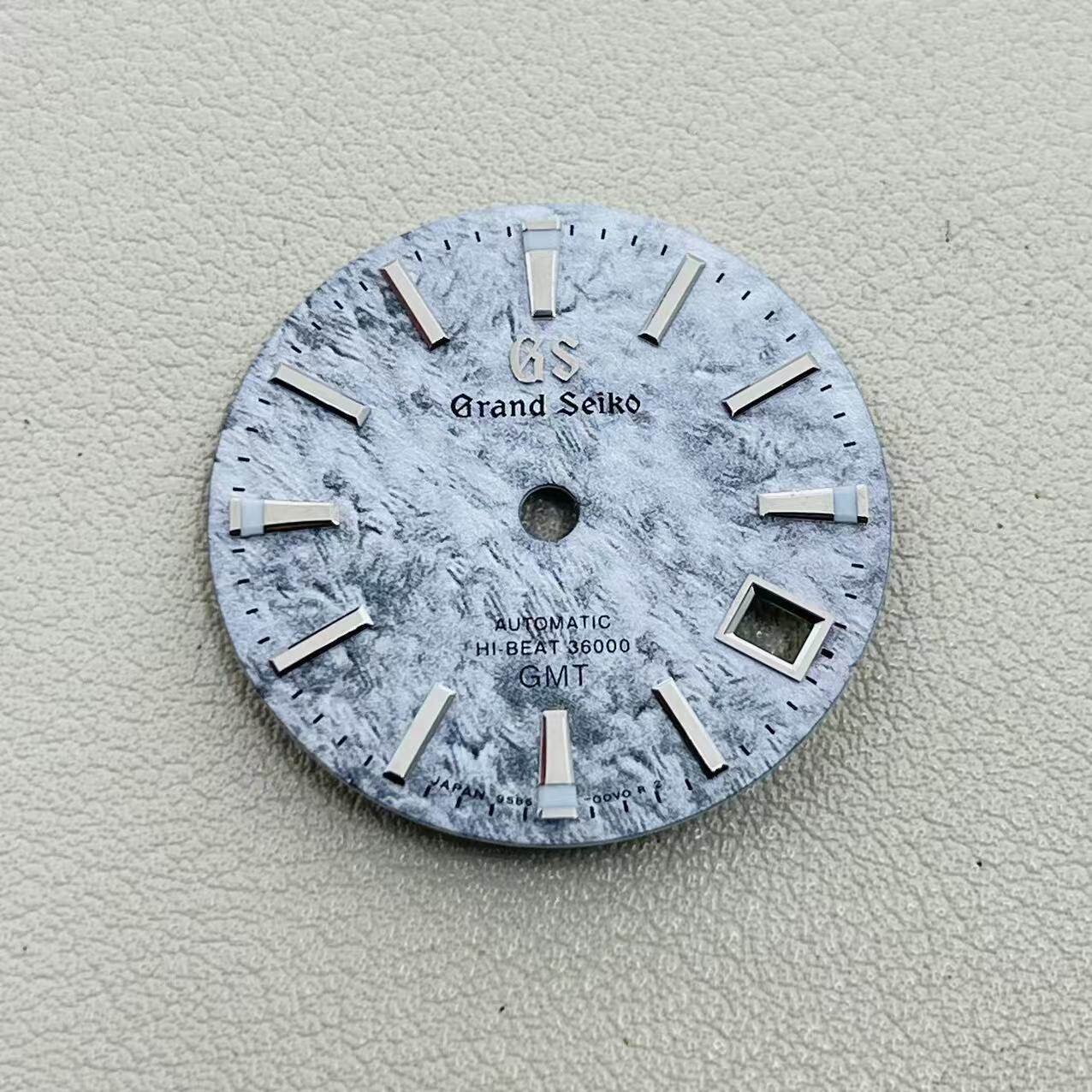 28.5mm Watch Dial Blue Green Luminous For NH35 NH34 GMT Movement GS Dials Parts