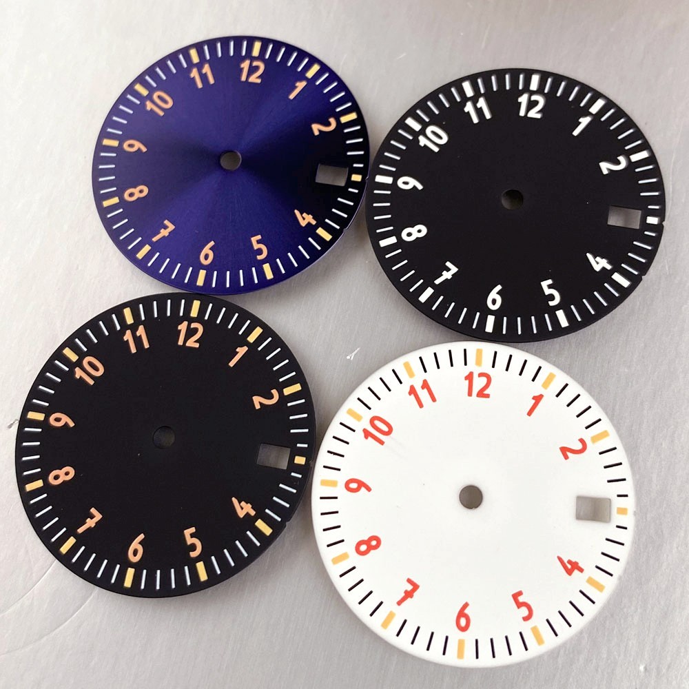 Black White Blue 29mm Sterile Watch Dial fit NH35 NH38 NH70 NH71 NH72 Movement