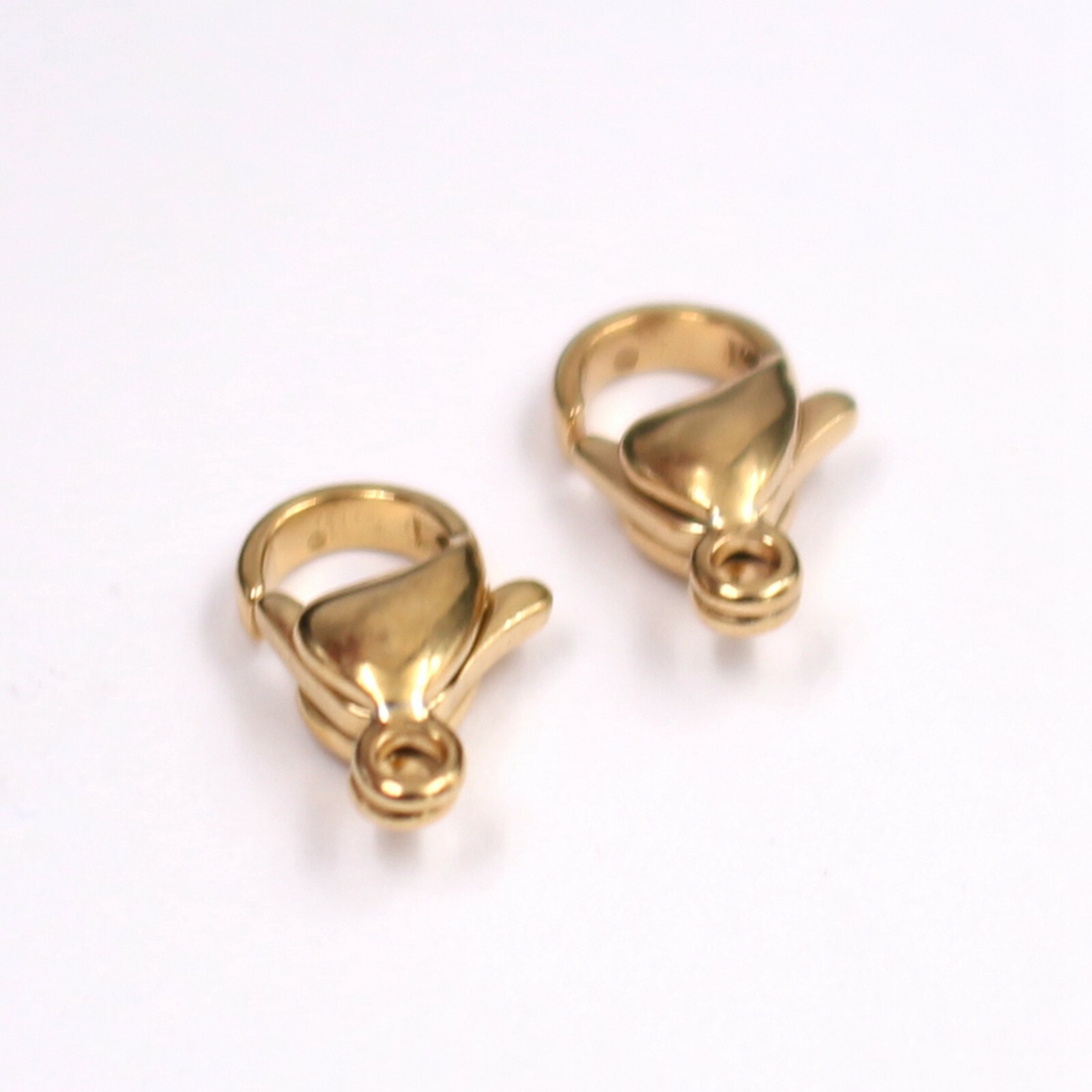 HOT Polished Stainless Steel Lobster Clasps Trigger Claw Fastening gold tone