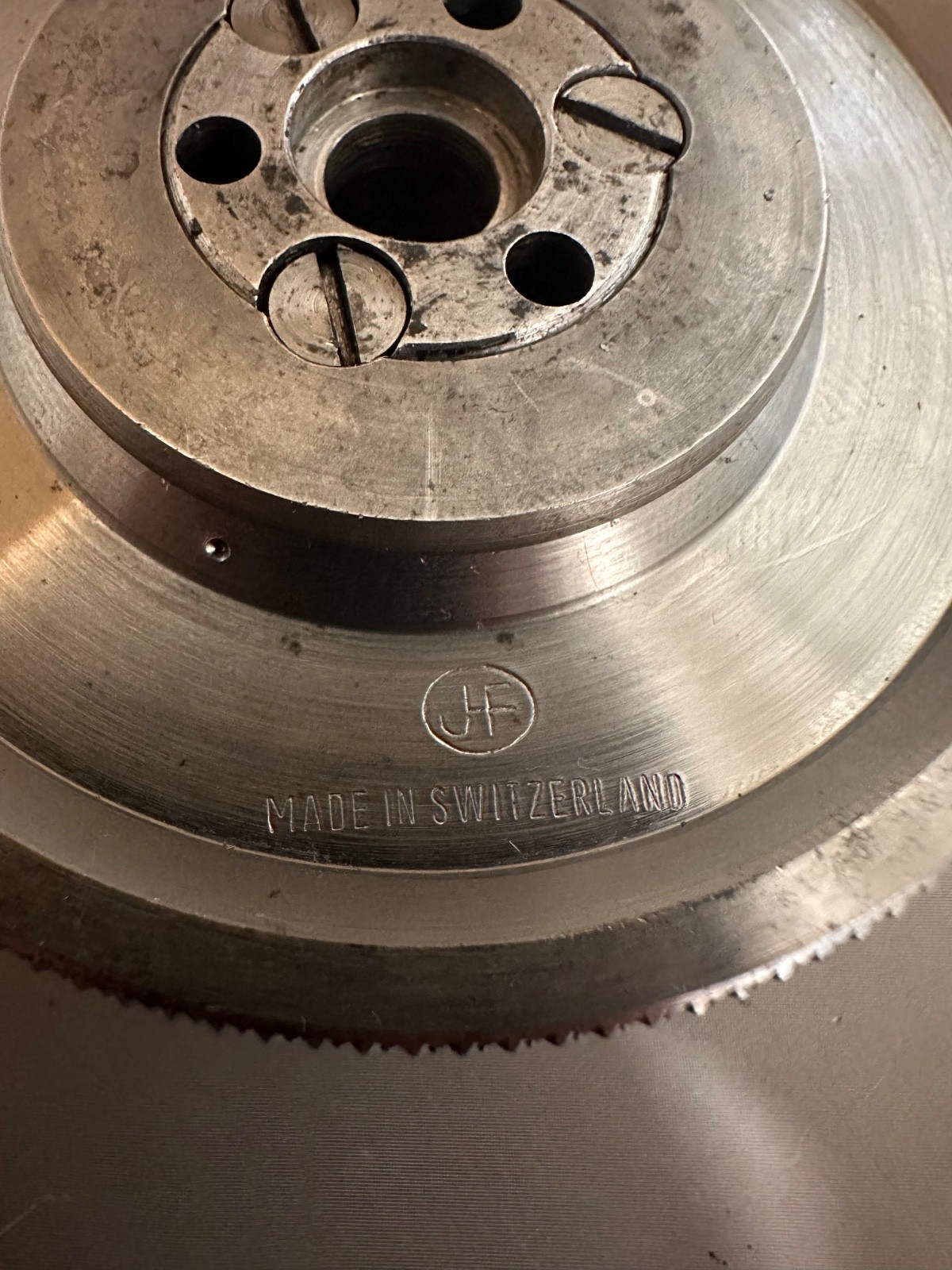 BANI JF bezel Chuck Swiss made 2 3/4″ READ!