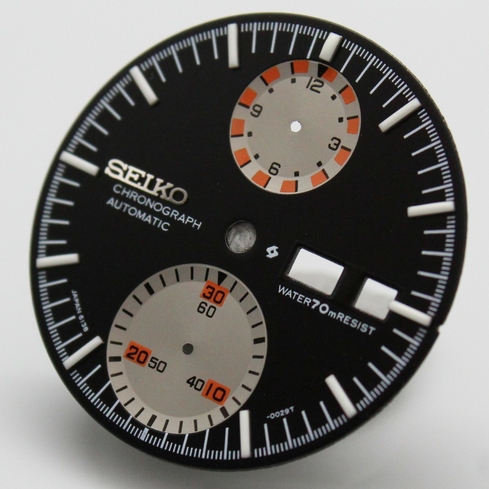 Black Resist Dial For Vintage SEIKO Chrono UFO 6138-0010 6138-0011 6138-0012