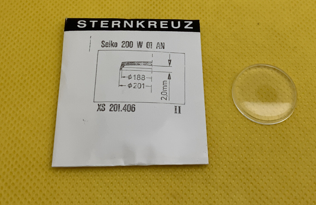 Seiko Crystal 200WO1AN Sternkreuz To Fit. New Old Stock.
