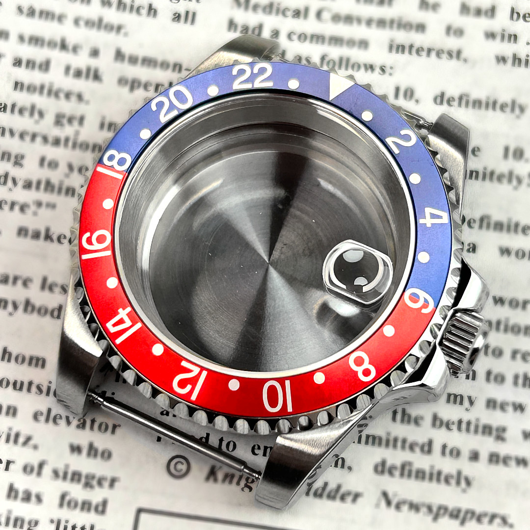 40mm Diver Watch Case Pepsi Bezel Fits NH34 NH35 NH36 Mod 20ATM Retro Blue Build