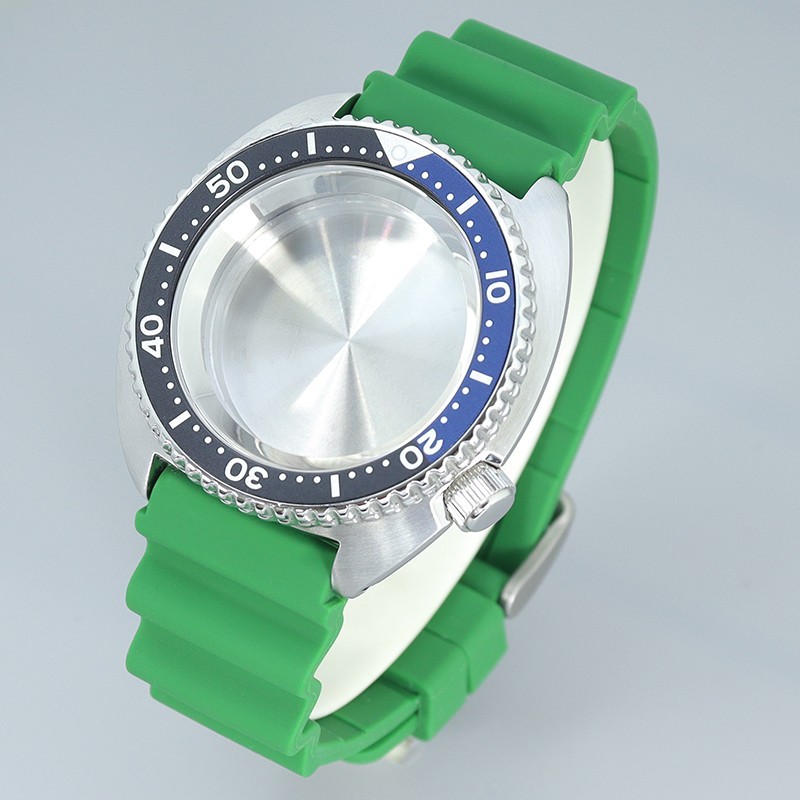 45mm Watch Case Strap Modify turtle skx007/009 Mod Sapphire For Seiko NH34 35 38