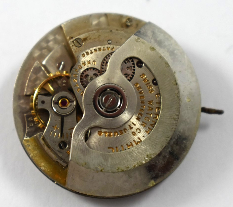 Vintage Eterna Matic 1247UC 17J Automatic Wrist Watch Movement lot.wi