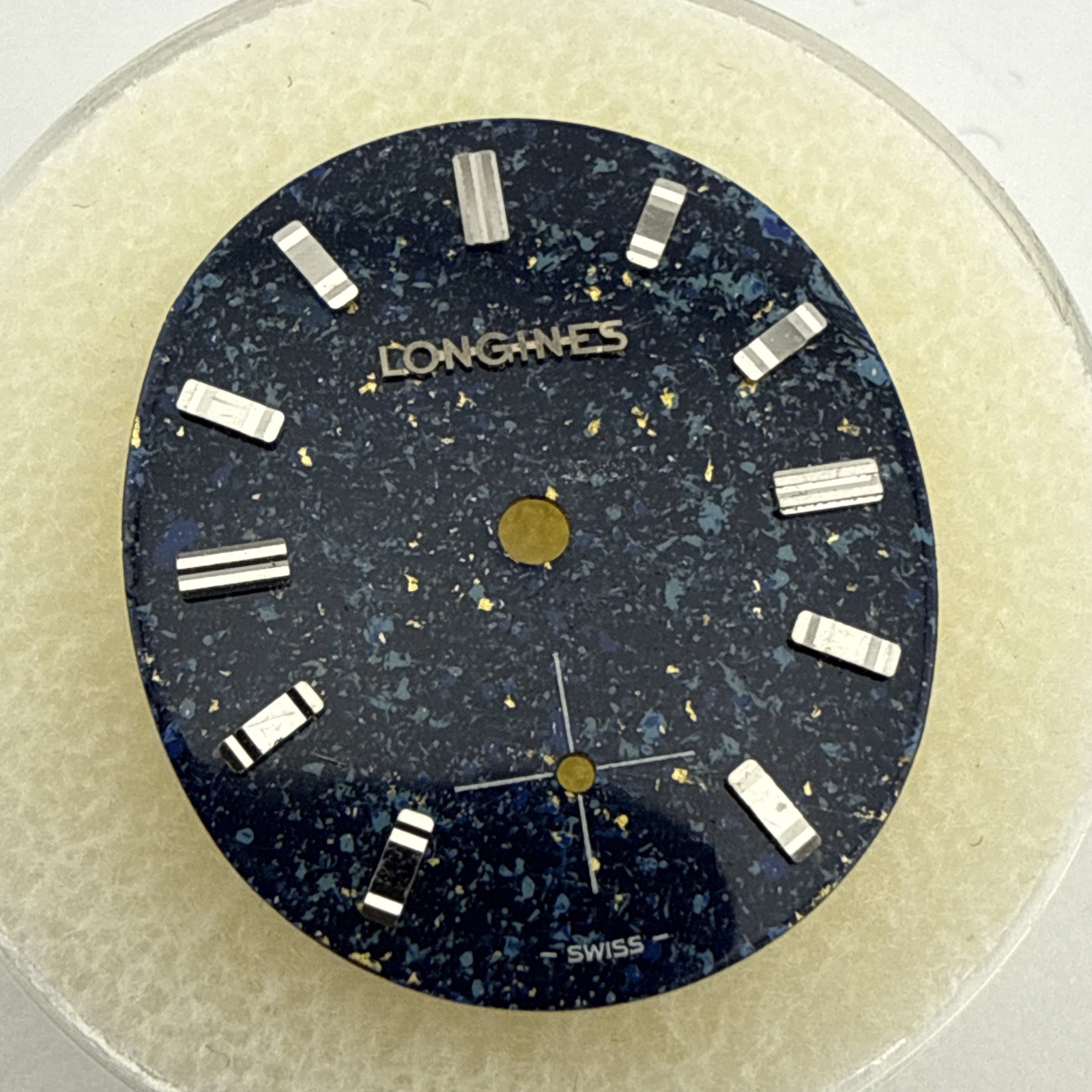NOS Longines Lapis Lazuli 20.5mm X 24mm Oval Dial Vintage New Old Stock Watch