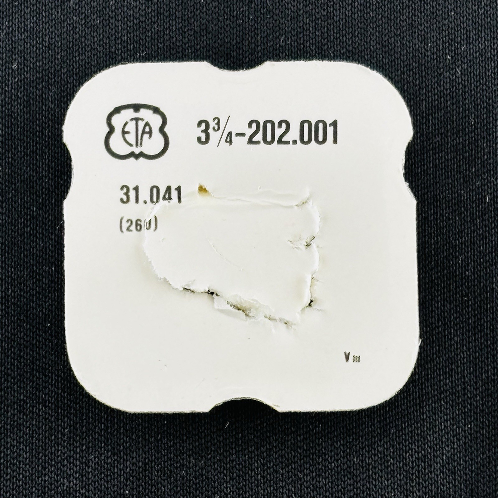 Genuine ETA 202.001 #260 Minute Wheel 31.041 NOS