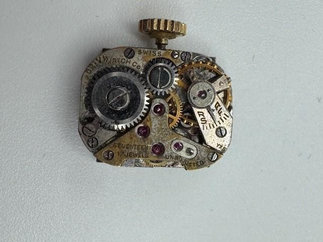 Vintage Driva Geneve 17 Jewels Swiss Watch Movement Parts/Repair