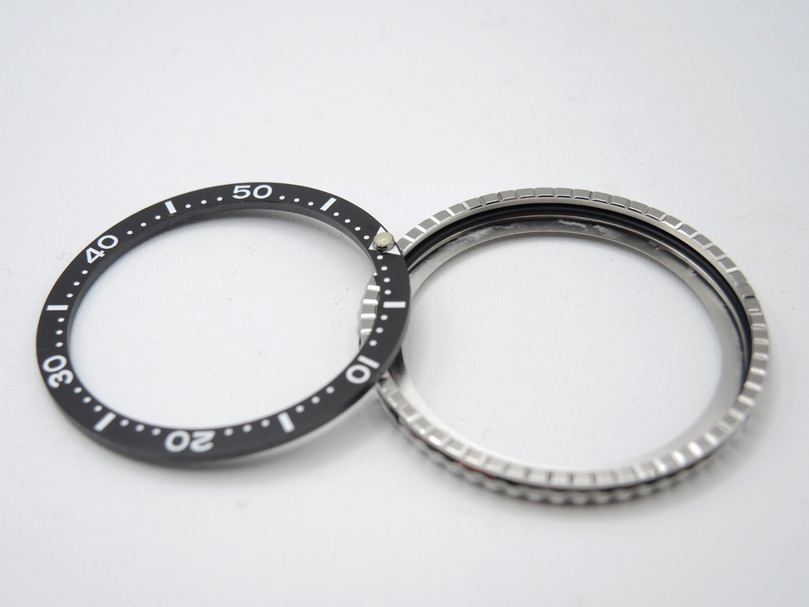 NEW CERAMIC BLACK BEZEL INSERT & STAINLESS BEZEL FOR DIVERS 7002-7001 /6309-7040