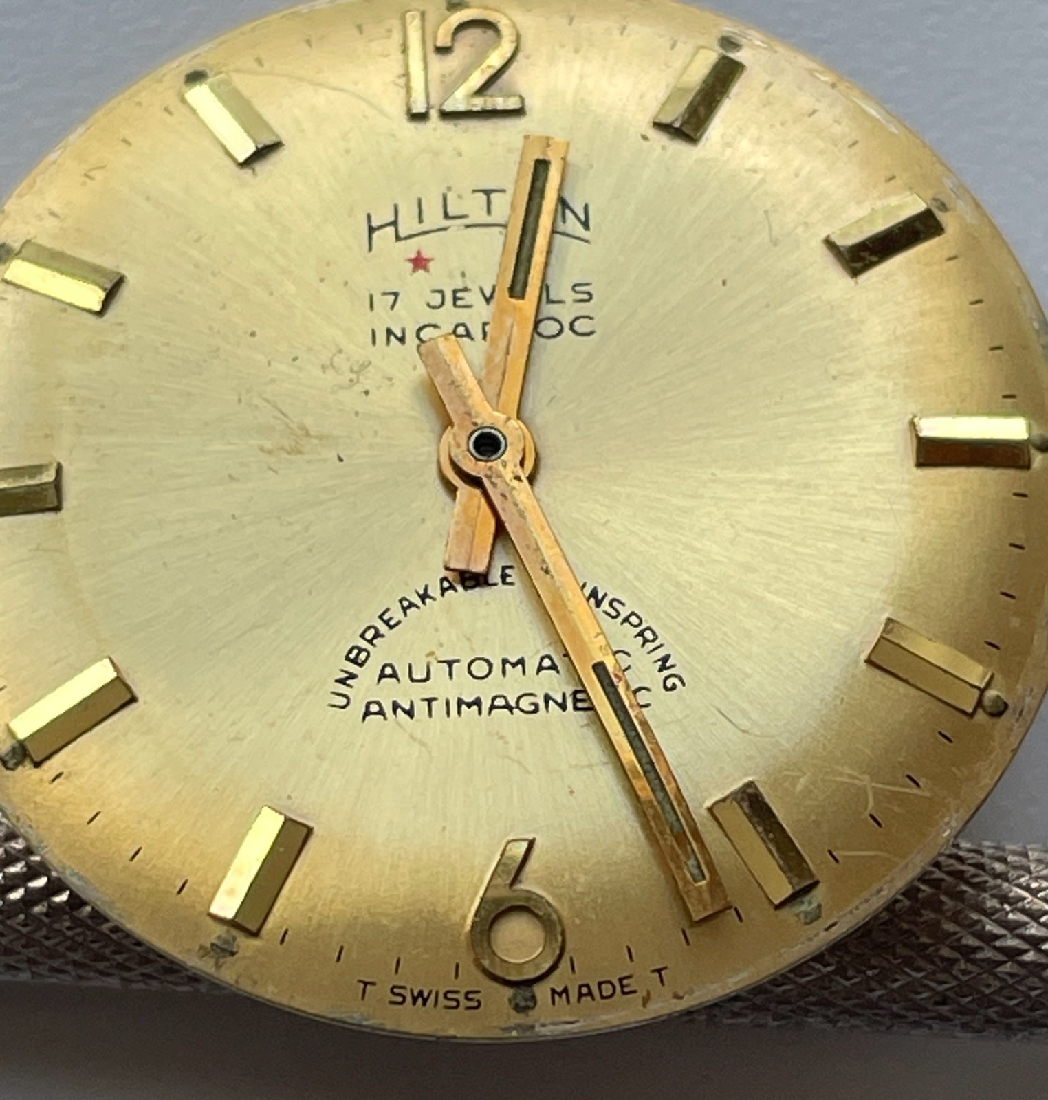 Vintage Hilton Rado Elgin Automatic Watch Movement Parts Repair Project Junk Lot