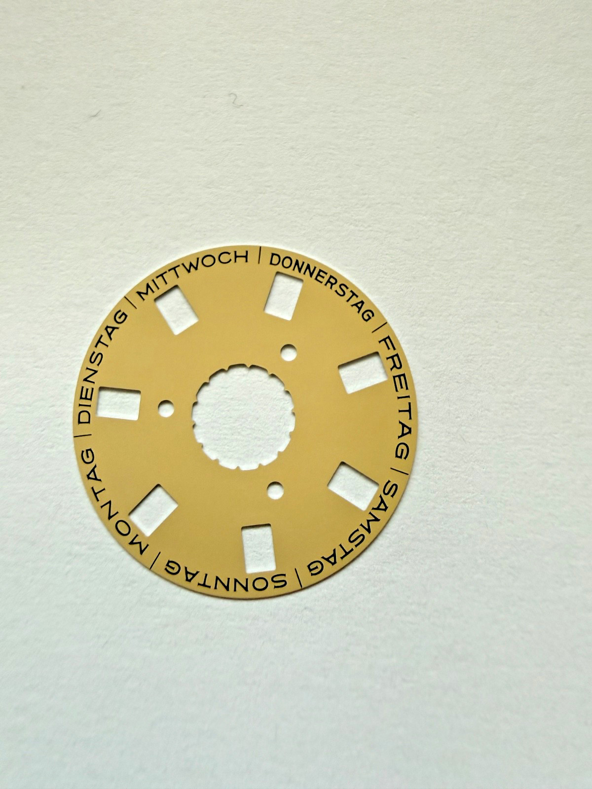 Genuine Rolex 3055 Cali Beige Day Date Disc for Deutsch Model 18038 18048 18078