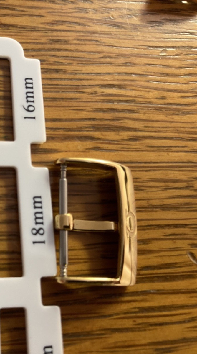 New 18mm OMEGA Stainless Steel Tang Buckle Gold Plated Polish 18 mm