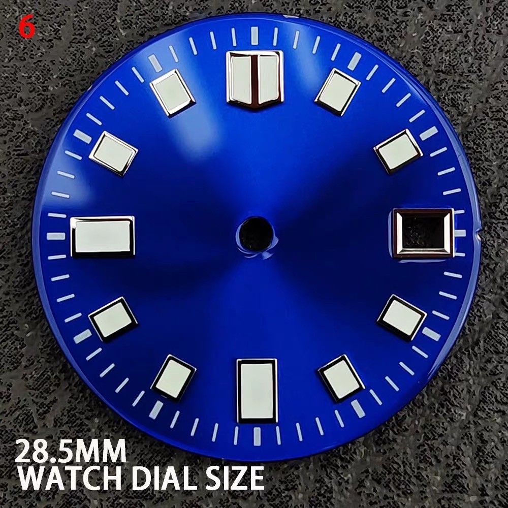 28.5mm Luminous Watch Dial Blue for NH35