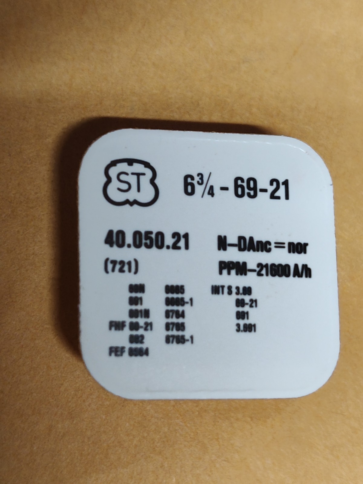 New Old Stock Complete Balance Standard Watch 6 3/4 69-21 21600 A/h – 40.050.21