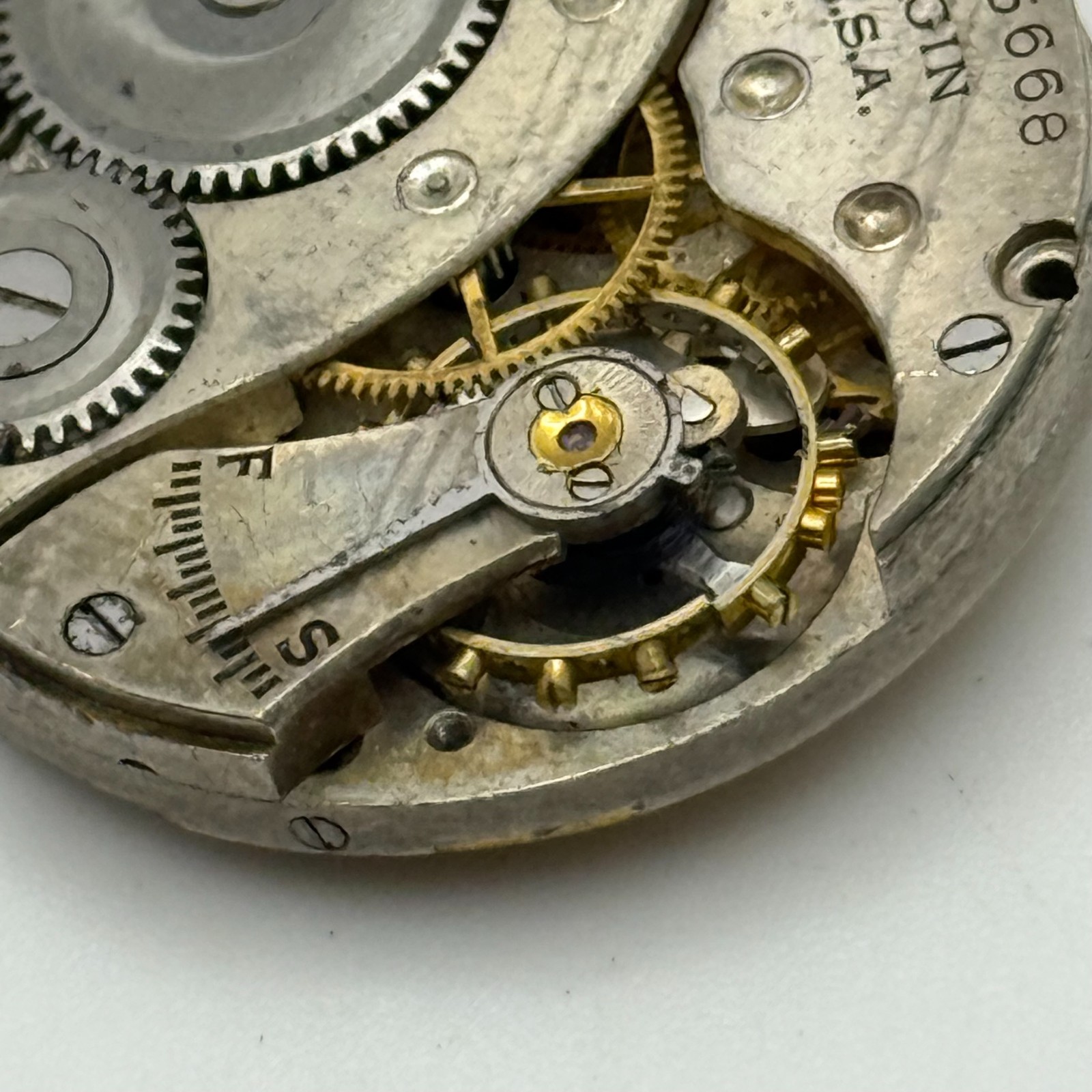 Elgin 463 Model 3 Watch Movement 1921 Antique American Parts Repair Spares 3/0s
