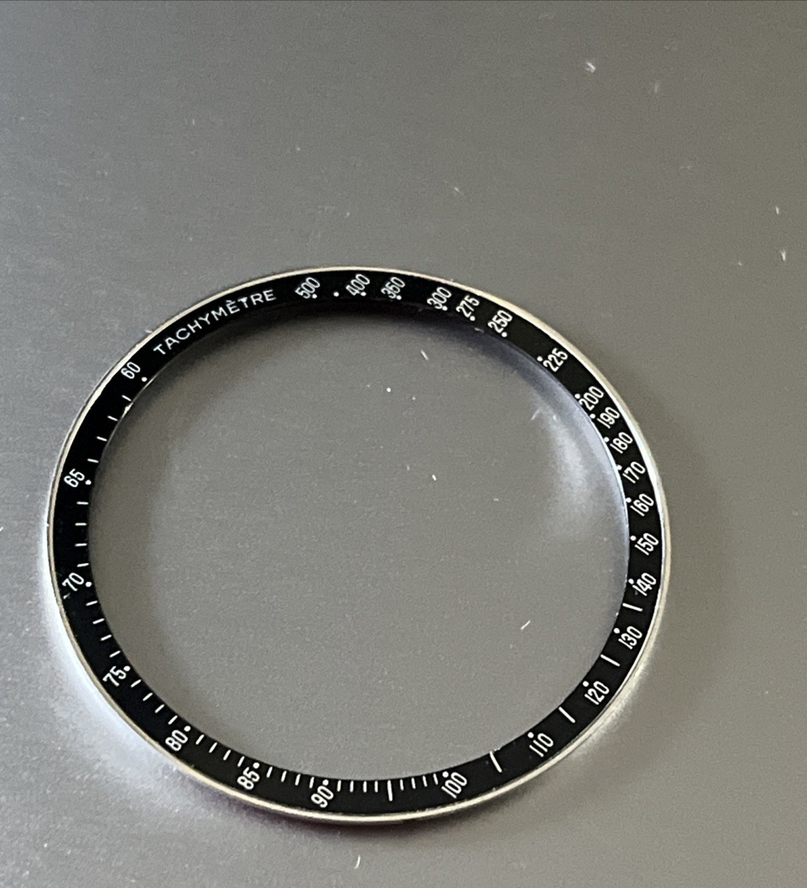 TAG Heuer Watch Bezel Tachymeter Black Silver Polished Diameter 40 mm Authentic