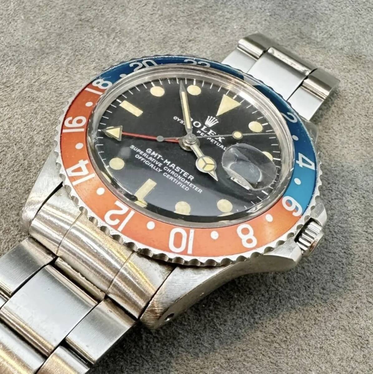 Rolex GMT-Master 1675 R99 Aftermarket Bezel Insert Vintage Faded Style 37.8mm