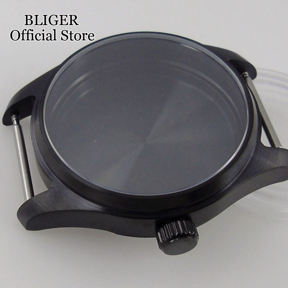 39mm Diver Watch Case Brushed 200M Waterproof fit NH35A PT5000 Sapphire Crystal