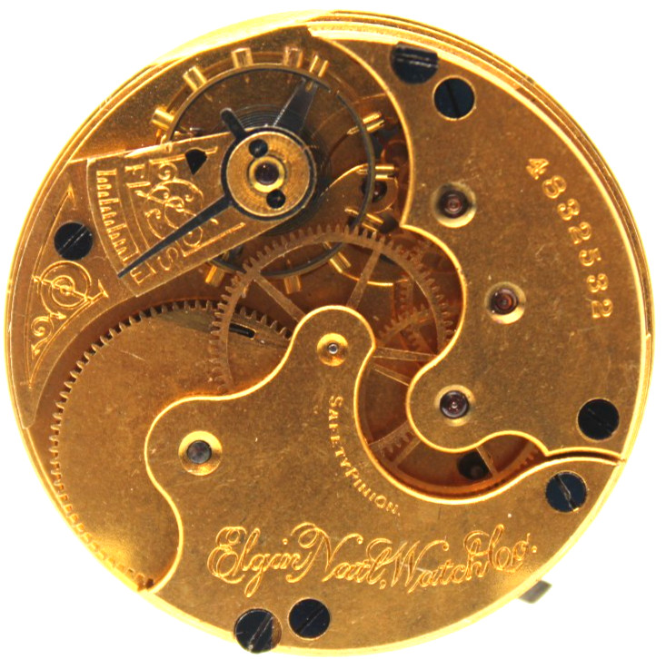 1893 ELGIN POCKET WATCH MOVEMENT 4832532 GRADE 118 6s 11j (PL2)
