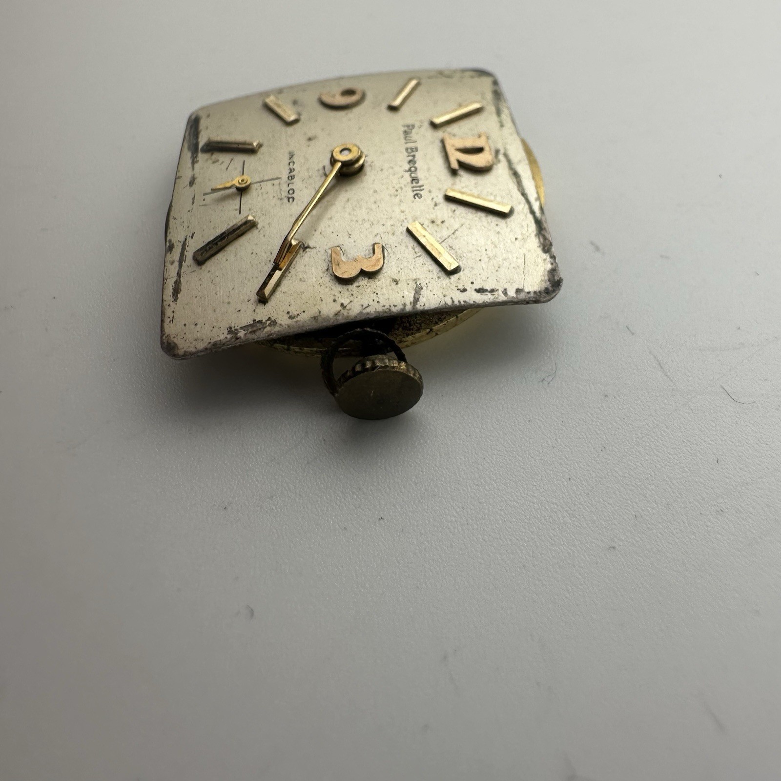 Paul Breguette Watch Movement 17j Manual Wind Vintage Part – For Parts / Repair