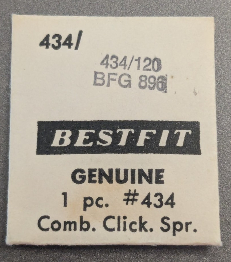 NOS BFG/BAUMGARTNER Cal. 896 Combo Click Spring – Bestfit Part# 434 / 120