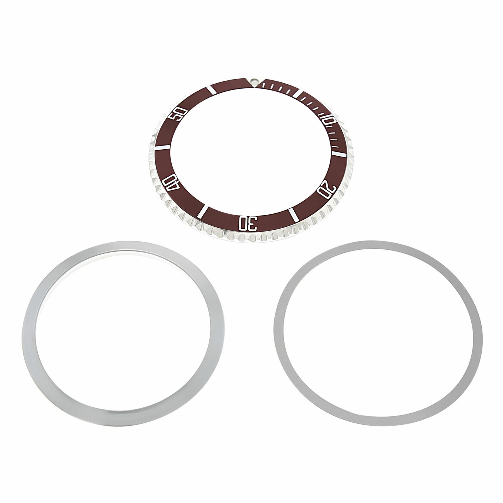 36.50mm x 30.40mm Brown Vintage Replacement Bezel Insert With Ring For Rolex