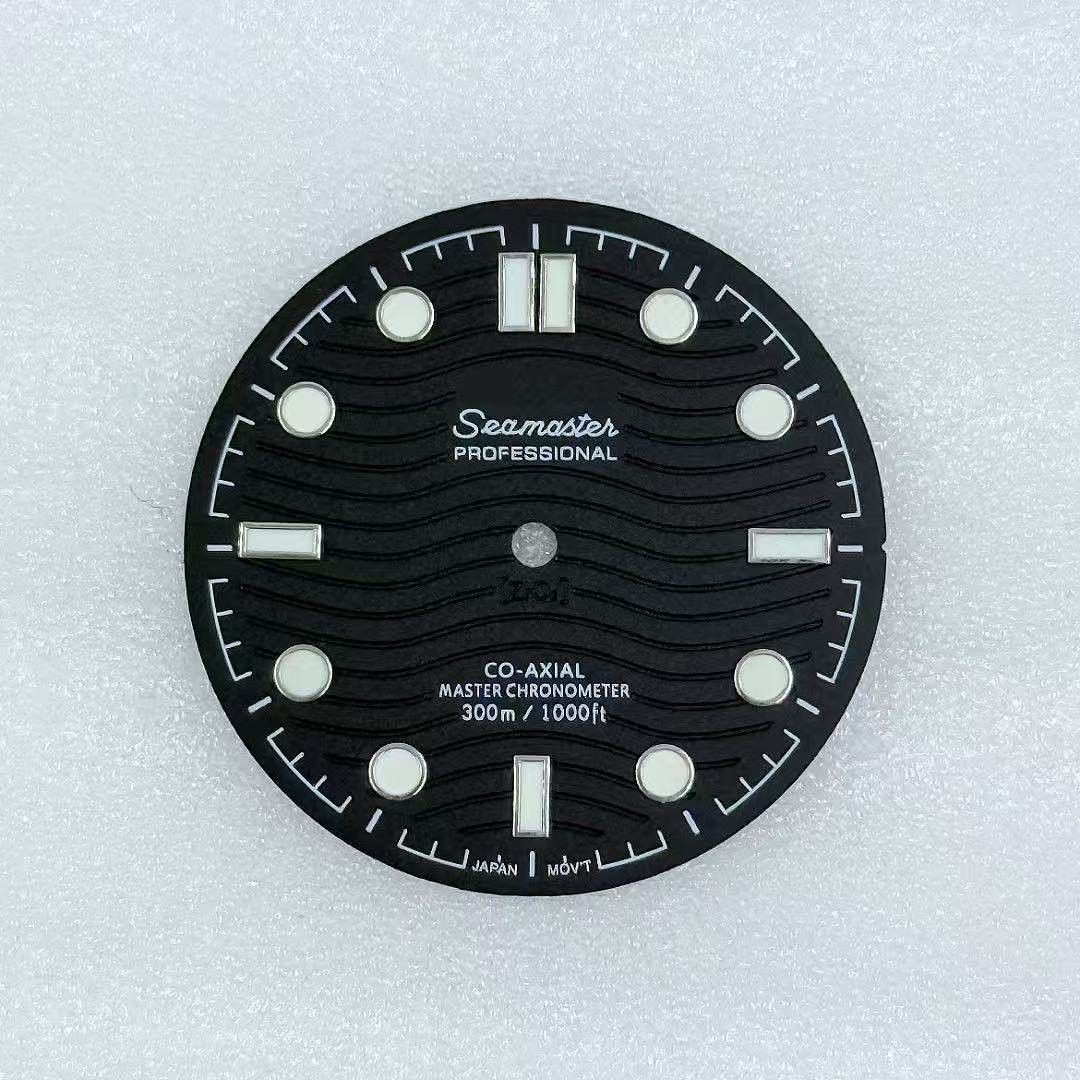 DIY 31mm Luminous Watch Dial Suitable for NH35 Movement Seamaster 300 Watch Face