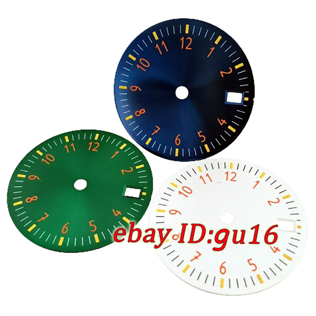 29mm Watch Dial NH35 NH36 green luminous Automatic movement Sterile Watch Parts