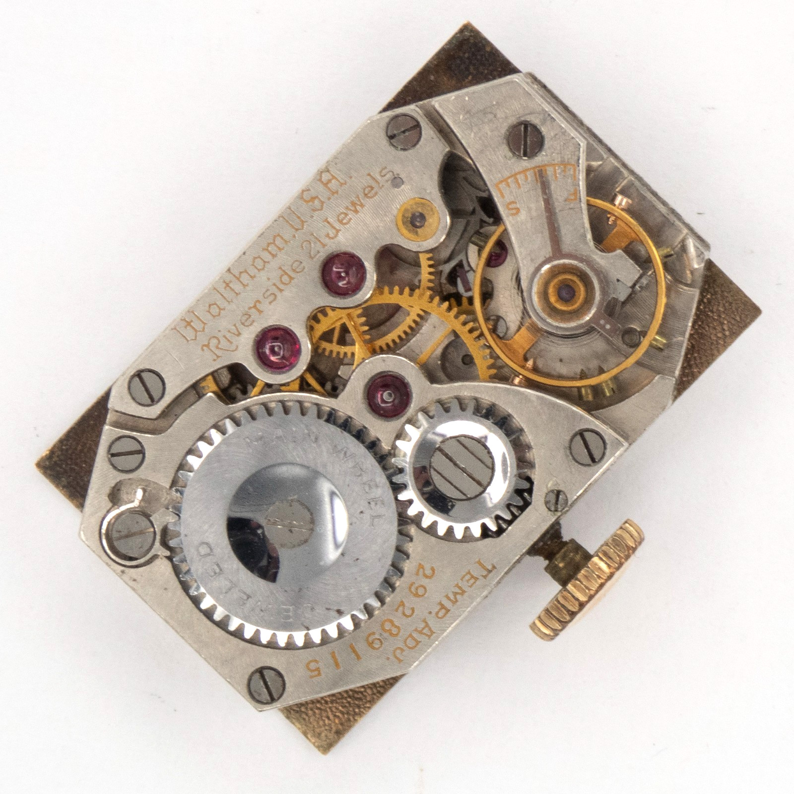 Vintage Waltham Caliber No. 741 L-7.25 21-Jewel Wristwatch Movement