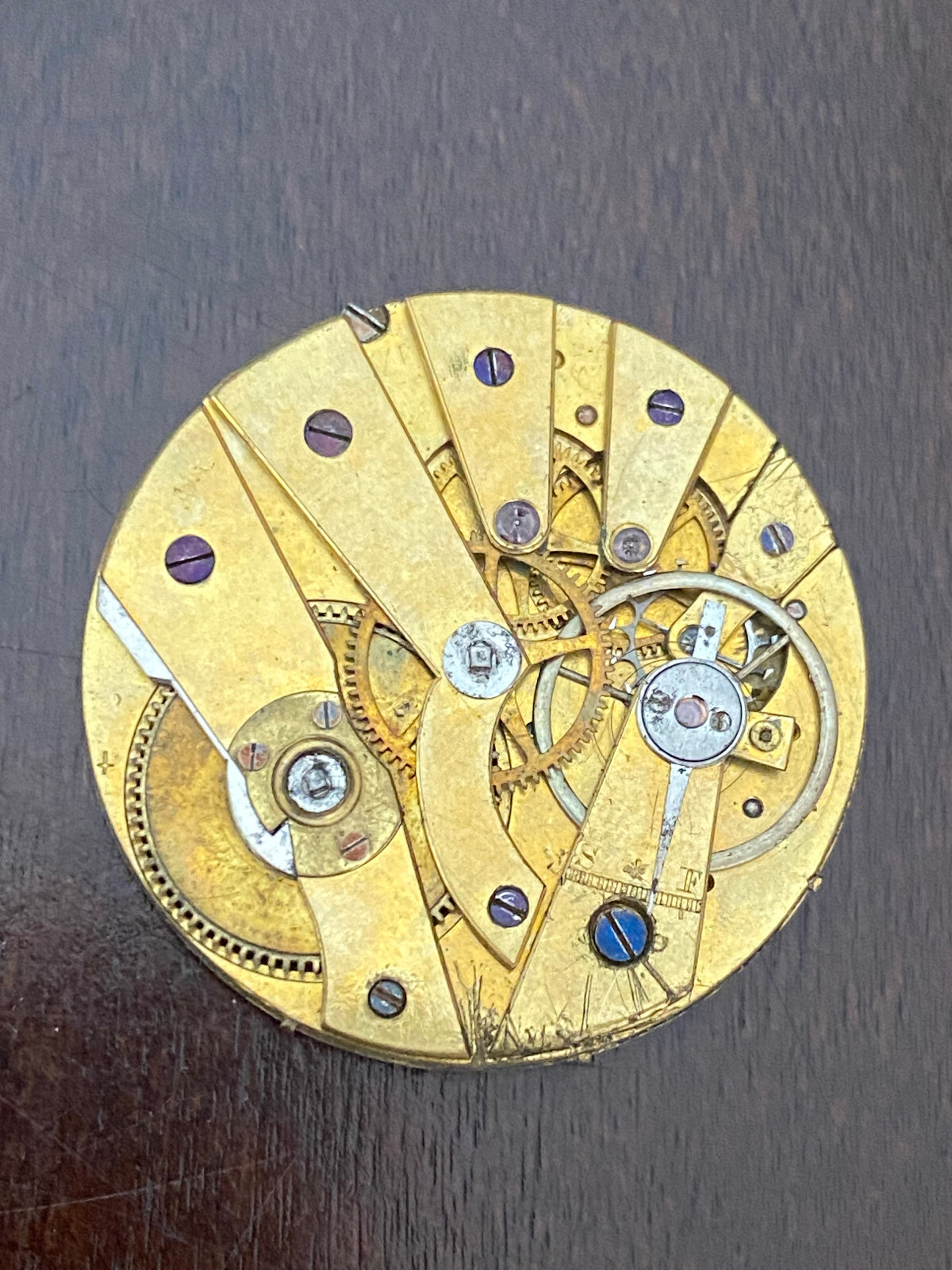 VINTAGE 36.25MM SWISS POCKET WATCH MOVEMENT FOR PARTS ONLY