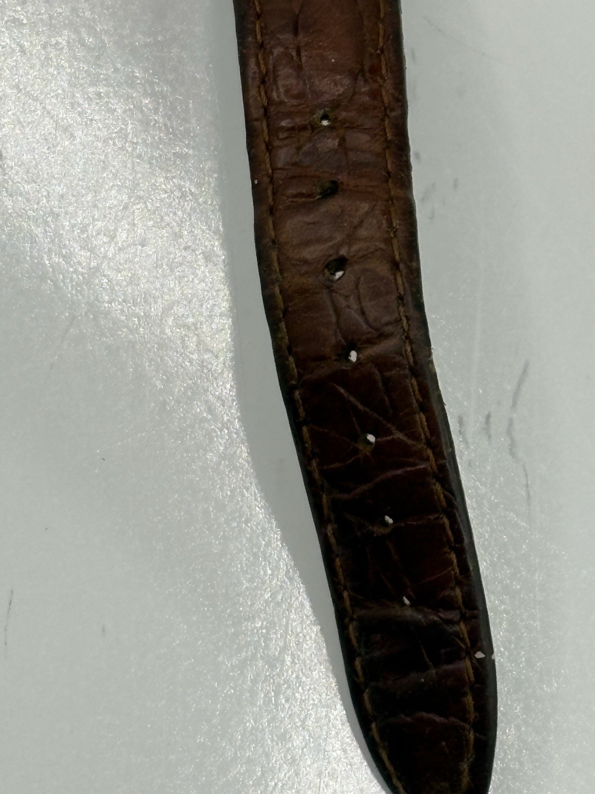 VINTAGE WOMEN WRIST WATCH QUARTZ Emile Pequignet DATE Leather Strap Rome