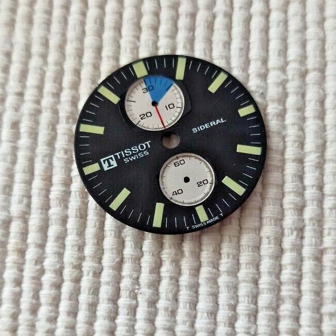 RARE TISSOT SIDERAL LEMANIA 872 CHRONOGRAPH DIAL REPLACEMENT FROM 1960