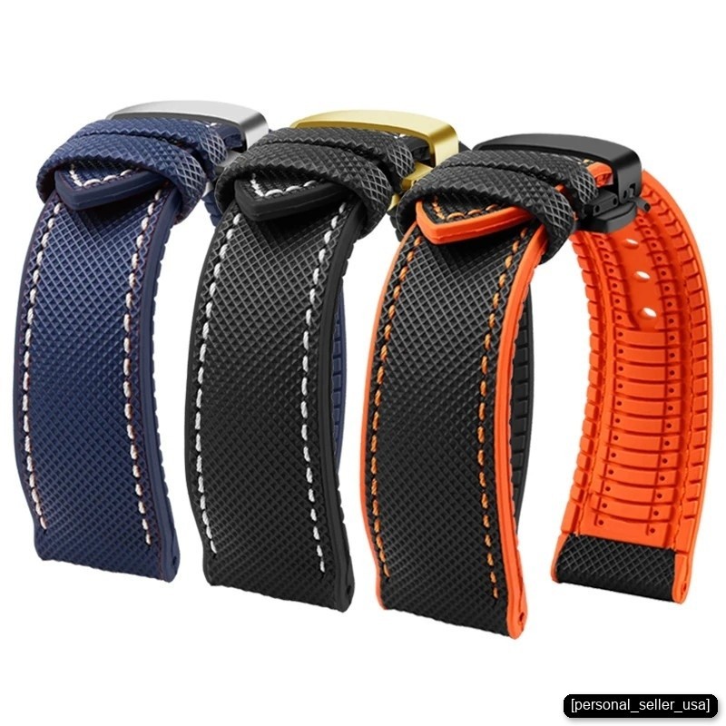 Nylon Rubber Watch Band 19mm 20mm 21mm 22mm 23m 24mm | Multi-Color Sport Strap