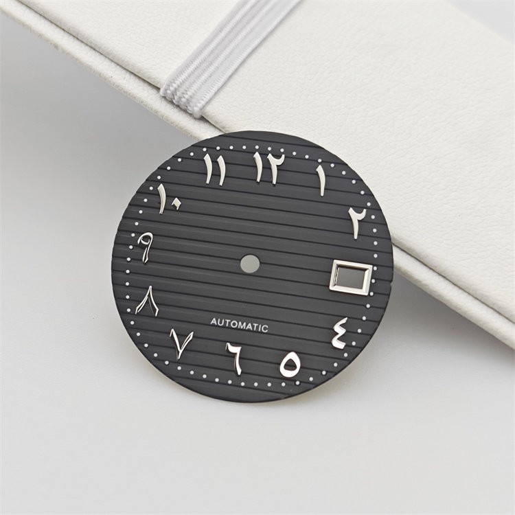 29.8mm Horizontal Grooved Dial Eastern Arabic Numerals Fit Auto Mod
