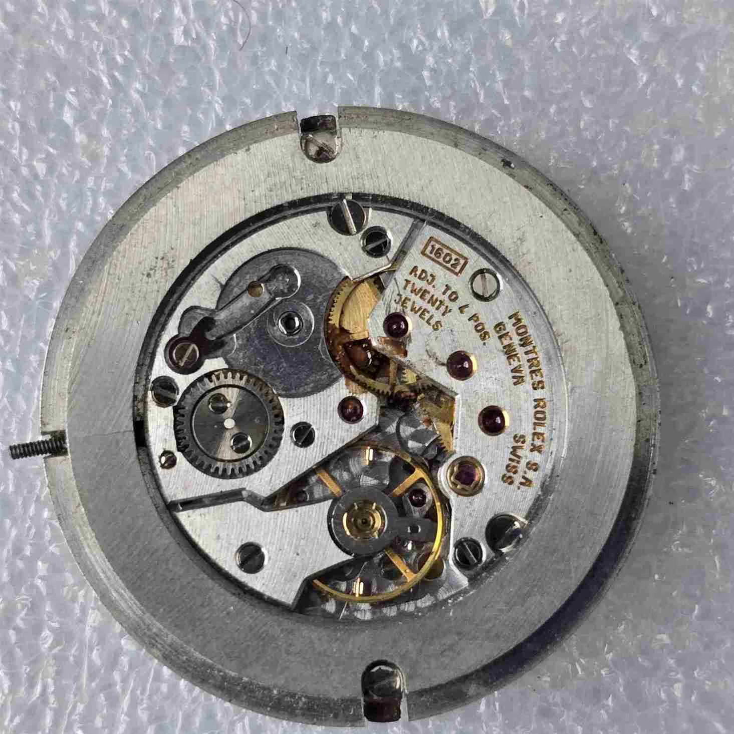 Vintage ROLEX Cellini GENEVE Movement & Dial. Cal: 1602. For Parts