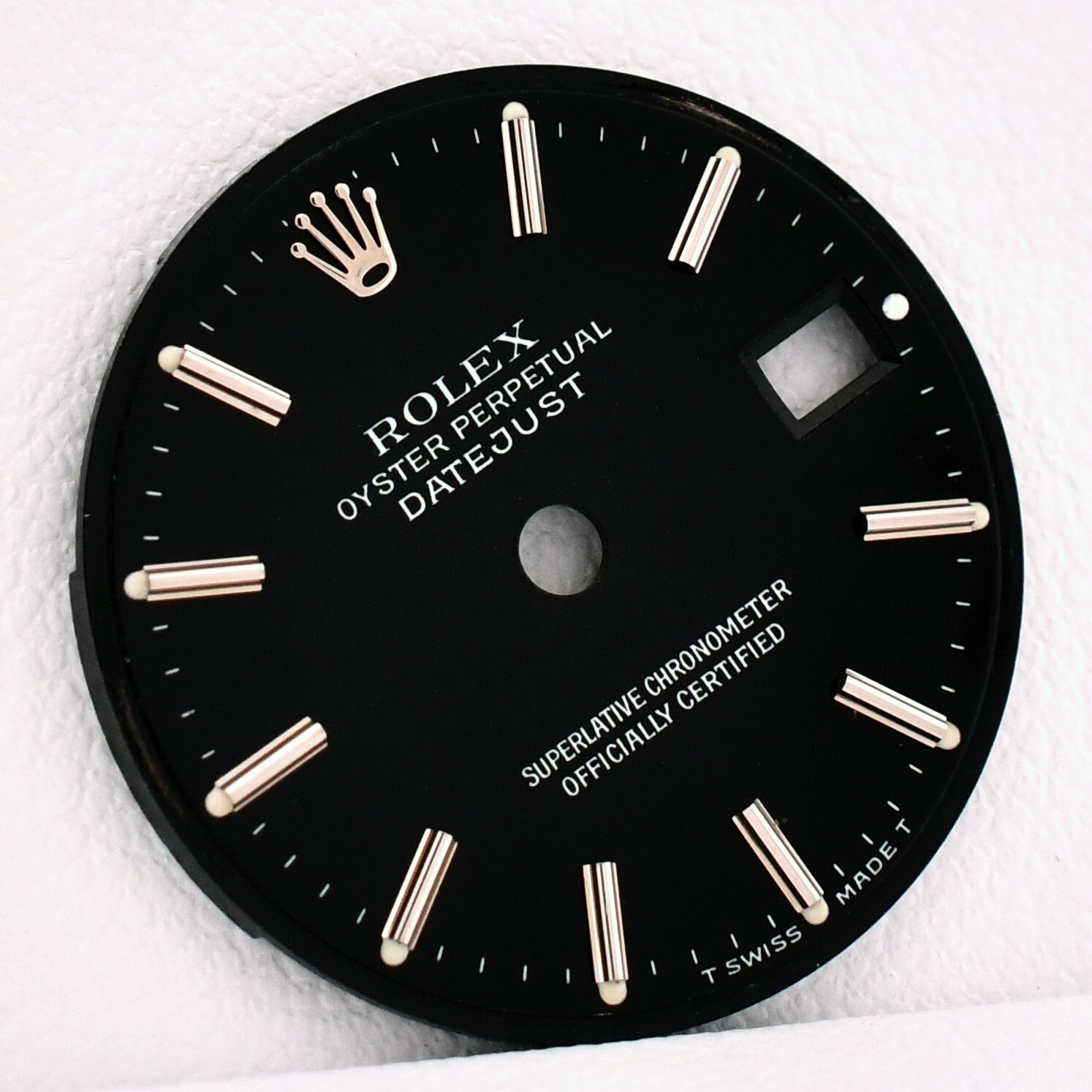 Rolex Genuine Factory 69174 69240 DateJust Black White Gold Index Dial Part