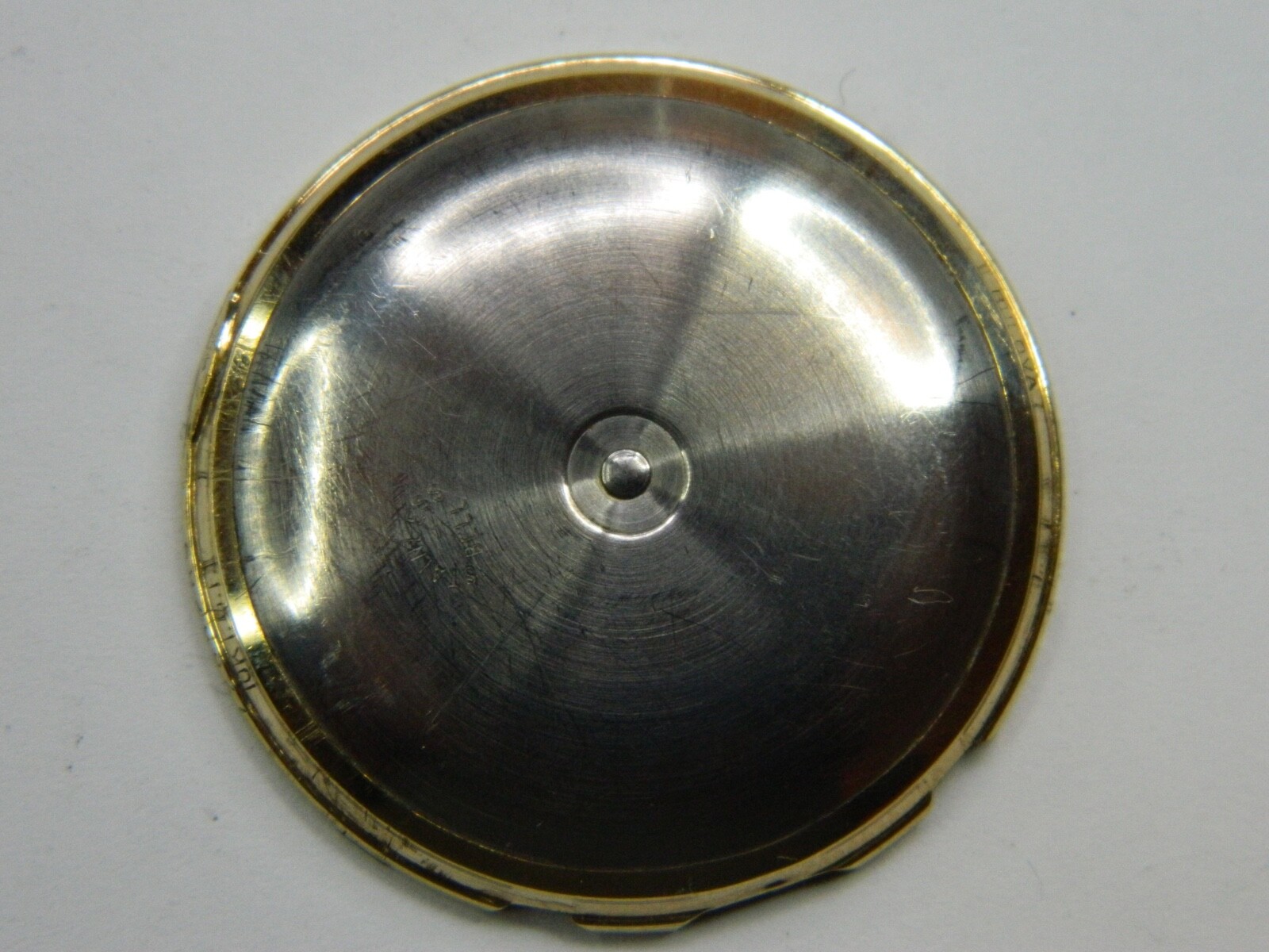 NICE VINTAGE BULOVA 10K GOLD FILLED STAINLESS STEEL BELL ALARM WATCH COVER 35mm