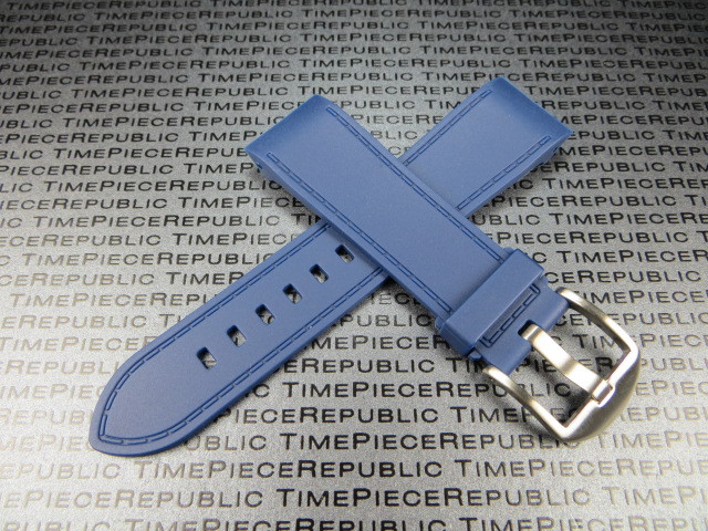 23mm PU Rubber Diver Strap Blue Tang Watch Band for CARTIER SANTOS 100 XL Large
