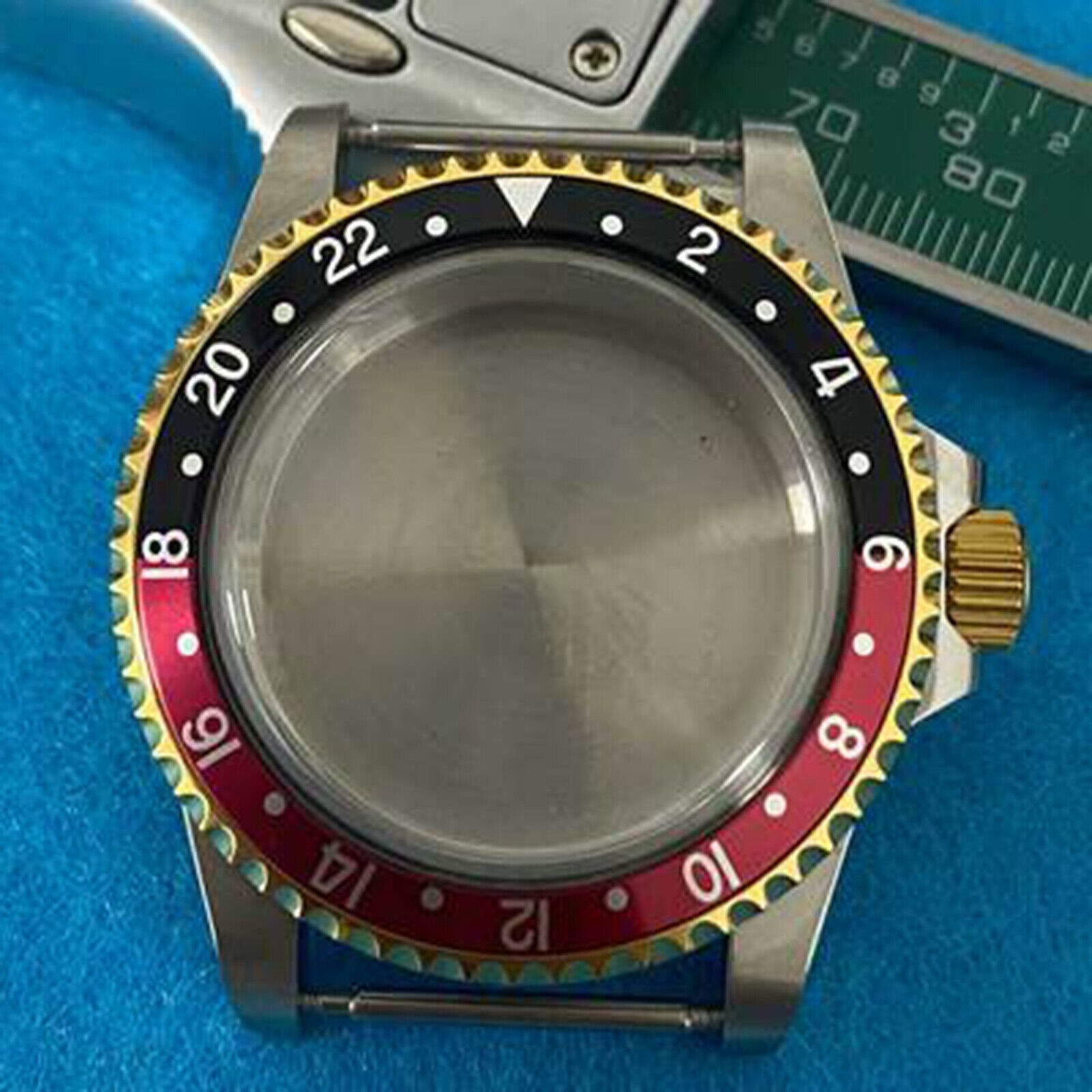316L Metal Watch Case Golden Retro Shell 39.5mm for Japanese NH35/ NH36 Movement
