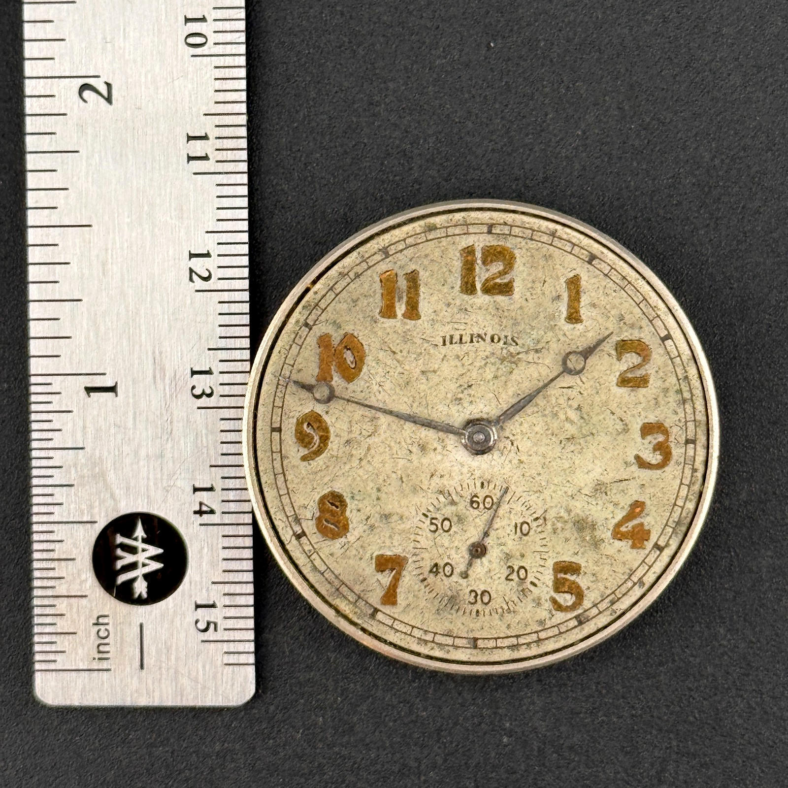 1918 Illinois Patrician Model 3 Grade 405 17J 12s Pocket Watch Movement Repair