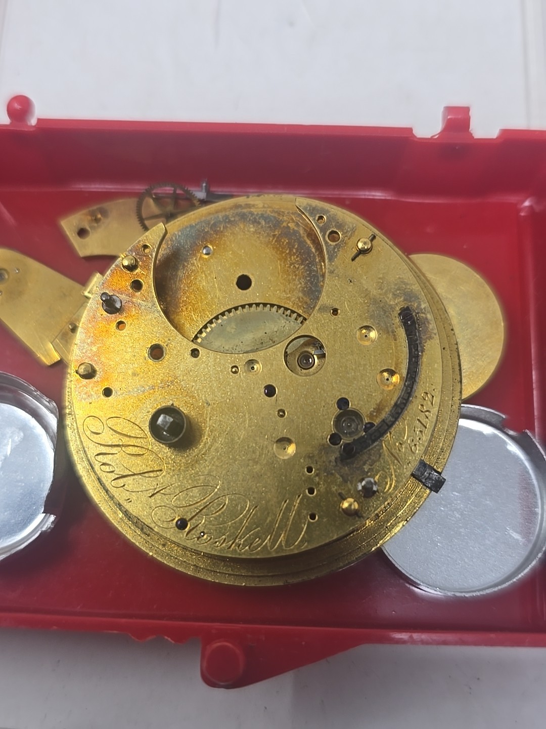 Antique Pocketwatch Watch Parts and REPAIR Lot London SteamPunk Crafts NO RETURN