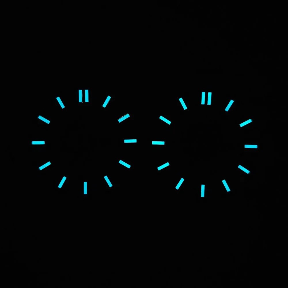 NH70 Watch Dial Skeleton Design Blue Luminous Hollow No Logo Mod Watch Parts