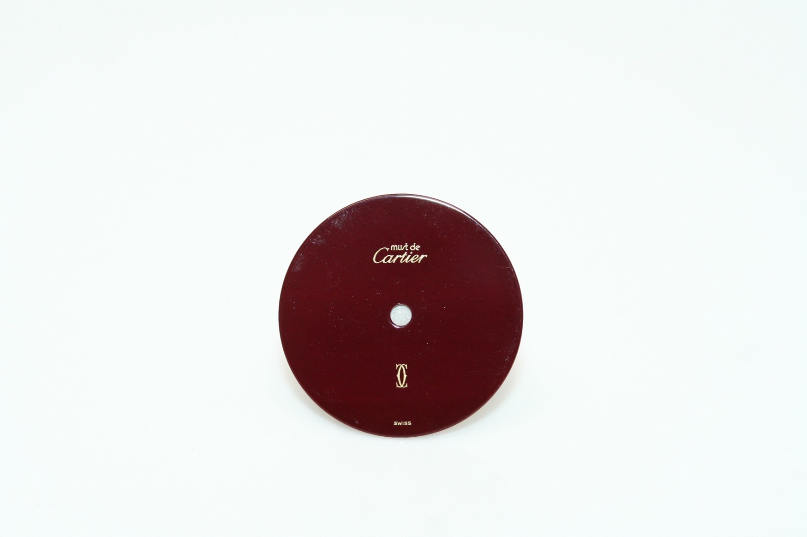 Original Must De Cartier VendomeVermeil Argent 925 VC100296 Burgundy 20.5mm Dial