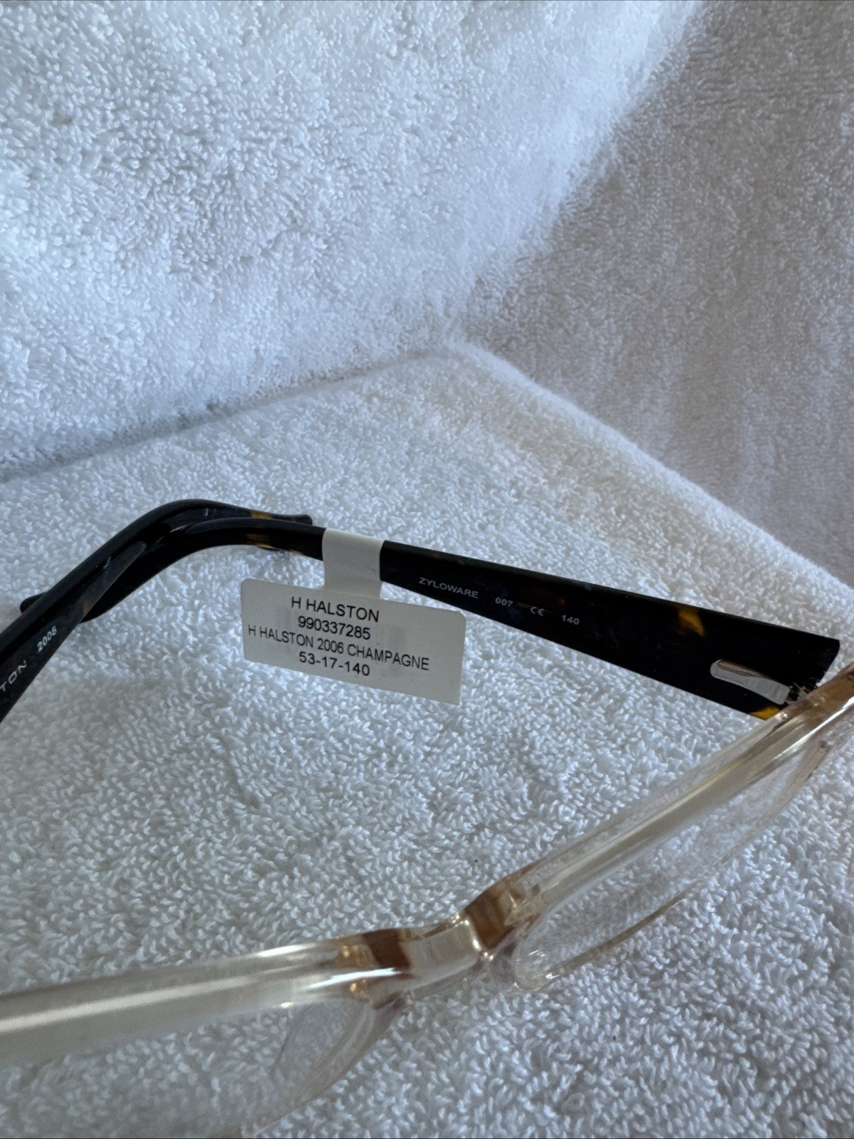 H Halston Eyeglasses 2006 Champagne 53-17-140 Demo Frames Only