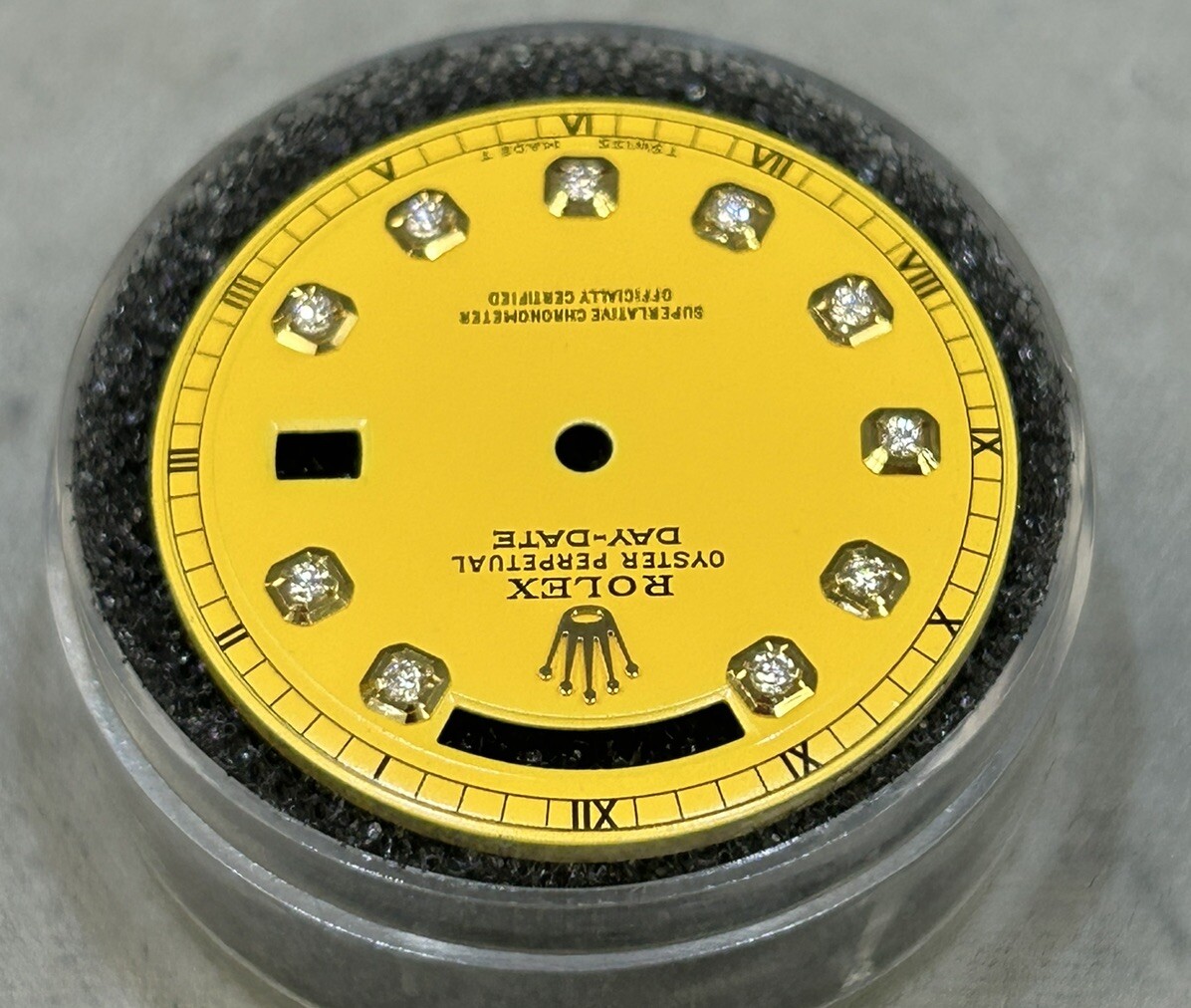 Rolex NonQuick President DayDate Custom Yellow Diamond Dial Model 1803