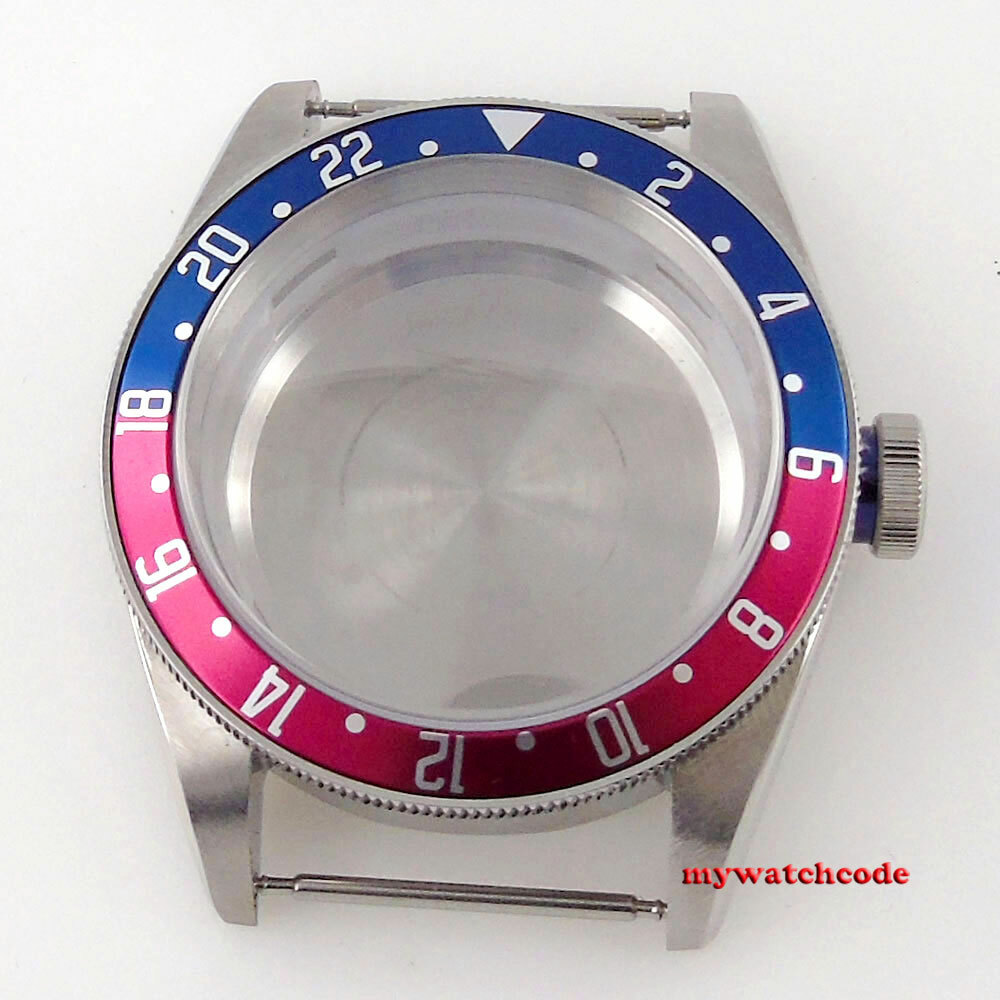 40mm Bliger Solid Steel Sapphire Glass Watch Case Fit For NH35A NH36A Black Bay