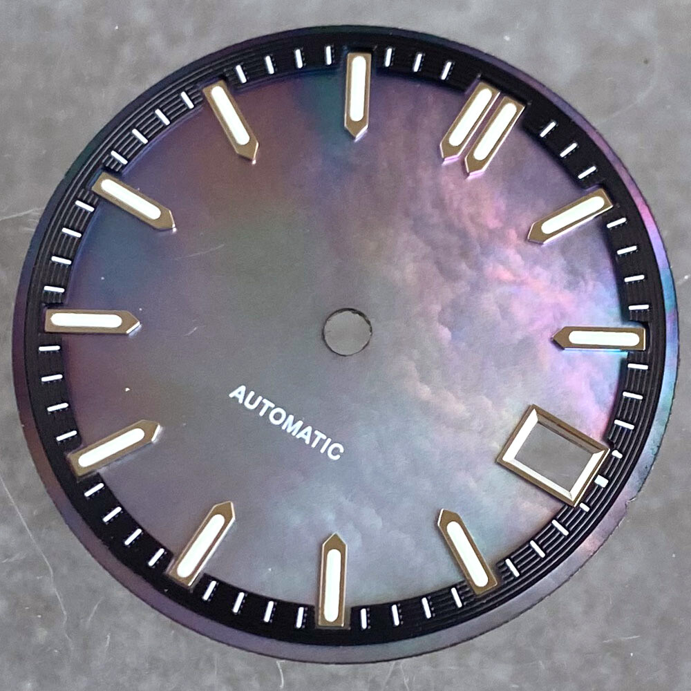 MOP Mother of Pearl Shell Watch Dial 29mm Lume Fit NH35 NH36 Diving Men Watches